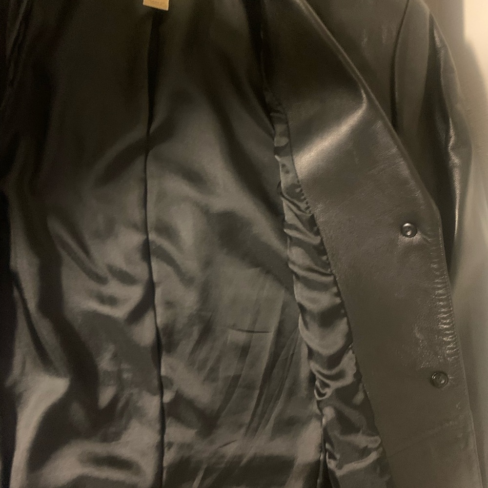 2 pc, Black leather (Lamb skin) Pantsuit, Caslon by Nordstrom
